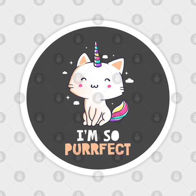 I'm So Purrfect Funny Cute Gift Magnet by eduely